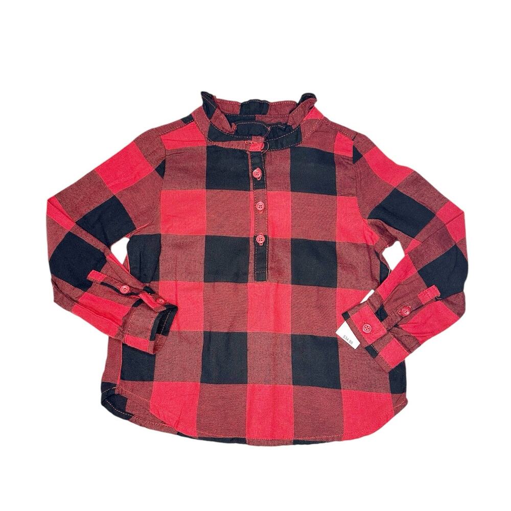 NWT Gap Buffalo Plaid Blouse Size 3T